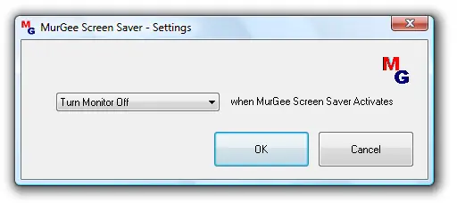 Screenshot of MurGee Screen Saver Settings